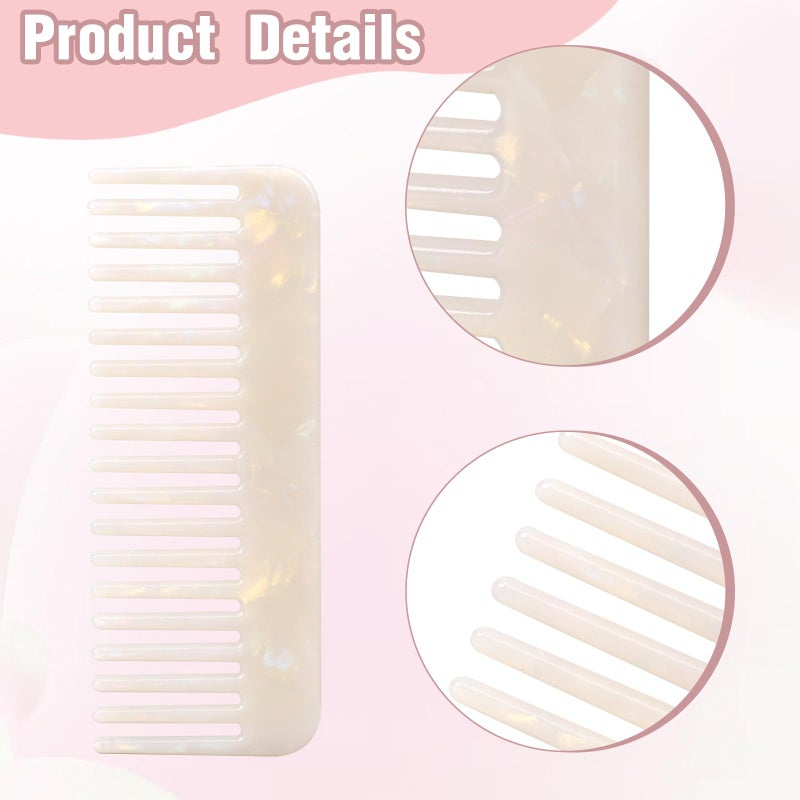 salbsever Tortoise Shell Wide Tooth Detangling Comb for Women - Large Handmade Comb for Curly, Wet, Dry, Straight, and Long Hair - Image 3